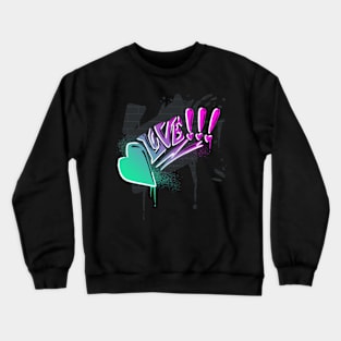 Graffiti Heart (Neon Blacklight) Crewneck Sweatshirt